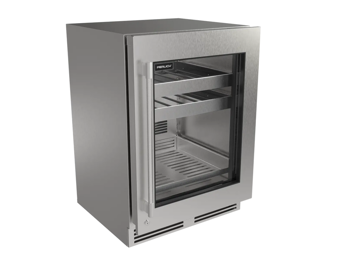 Perlick G5 Luxe, 24" Indoor/Outdoor Premium Beverage Center, Glass Door, Panel Ready, Reversible Hinge image 0