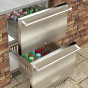 Marvel 24-Inch Outdoor Rated Refrigerated Drawers With Solid Stainless Steel Drawers and Lock - MODR224SS71A image 4