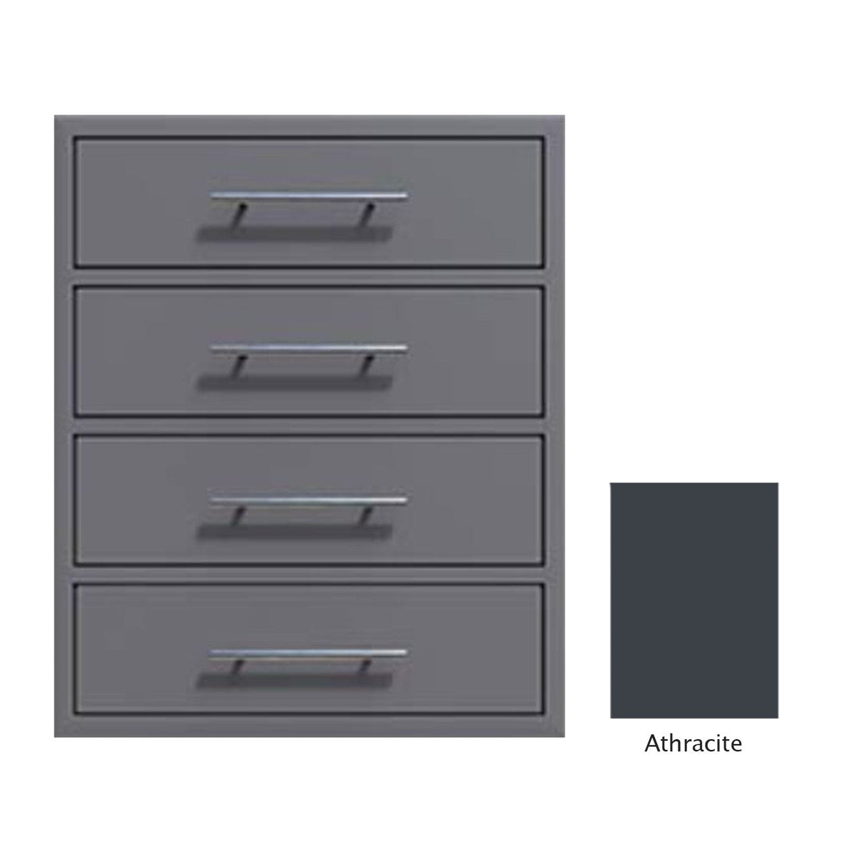 Canyon Series 18"w by 29"h 4 Storage Drawer Enclosure, Fully-Extensible In Anthracite - CAN003-F01-Anthracite image 0