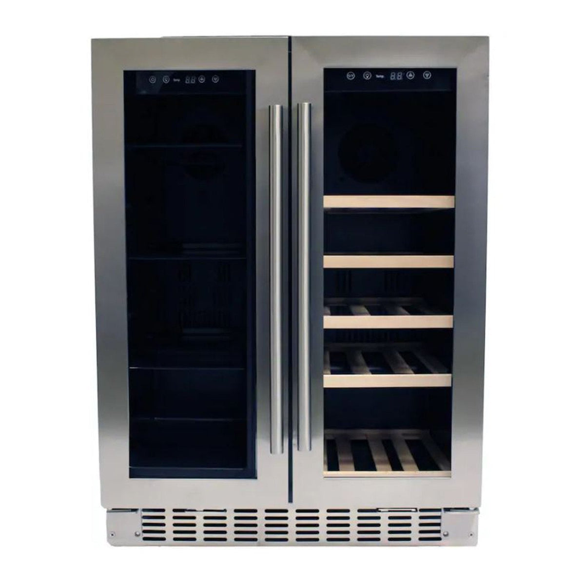 Azure 24-Inch Dual Zone Beverage or Wine Center w/ Stainless Steel Trim Glass Door - A124DZ-S image 0