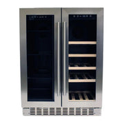 Azure 24-Inch Dual Zone Beverage or Wine Center w/ Stainless Steel Trim Glass Door - A124DZ-S image 0