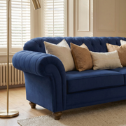 Chesterfield 2 Seat Velvet Sofa in Royal Blue image 1