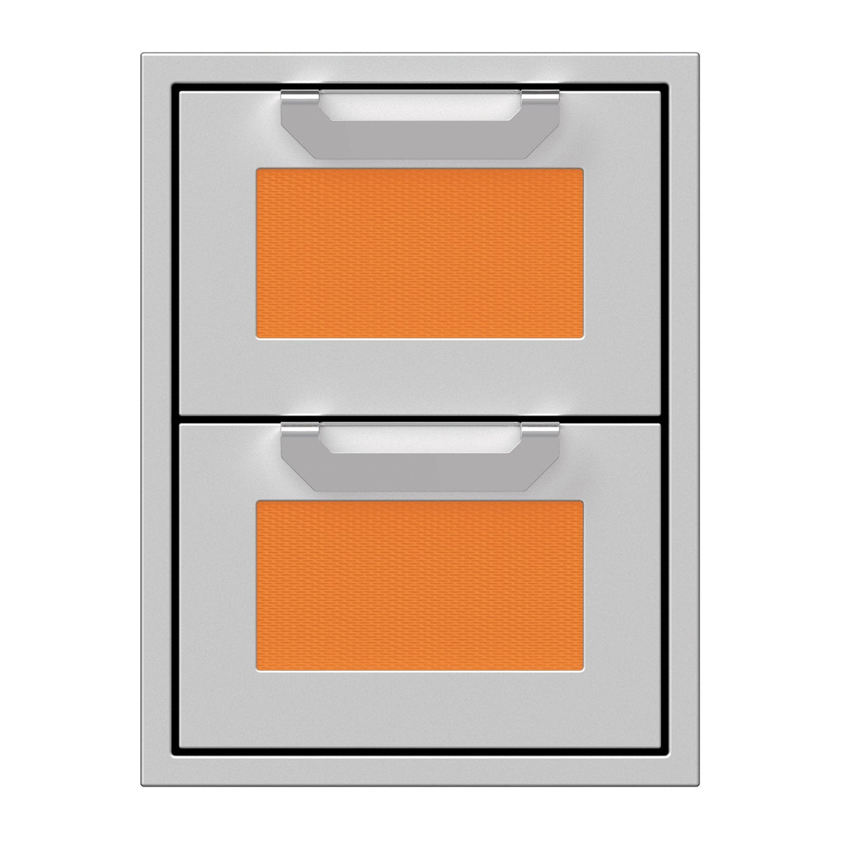 Hestan 16-Inch Double Drawers w/ Recessed Marquise Accented Panels in Orange - AGDR16-OR image 0