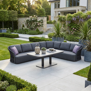 Pello Deluxe Curved Sofa Set with Altura Rising Table in Grey image 0