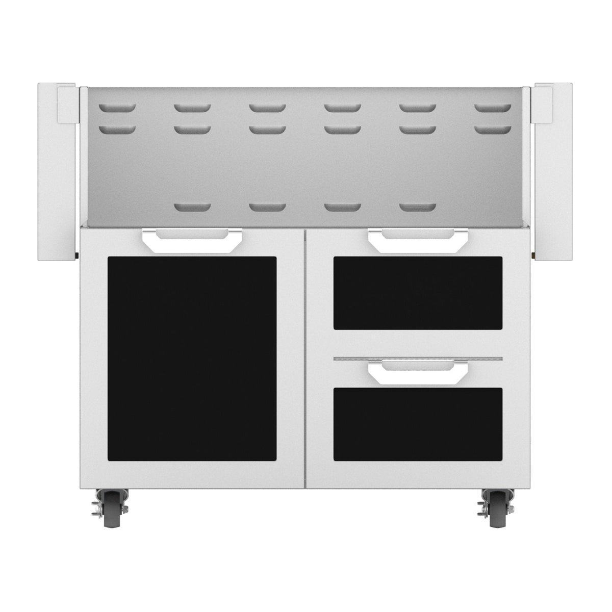 Hestan 36-Inch Double Drawer and Door Grill Cart in Black - GCR36-BK image 0