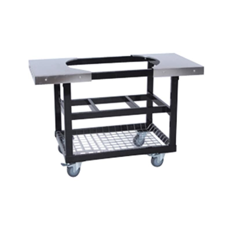Primo Steel Cart Base With Basket and StaInless Steel Side Shelves for Oval Junior 200 - PG00320 image 0