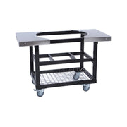 Primo Steel Cart Base With Basket and StaInless Steel Side Shelves for Oval Junior 200 - PG00320 image 0