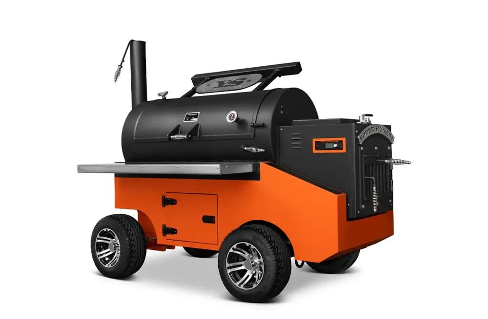 Yoder Smokers Cimarron S Pellet Smoker on a Competition Cart image 0