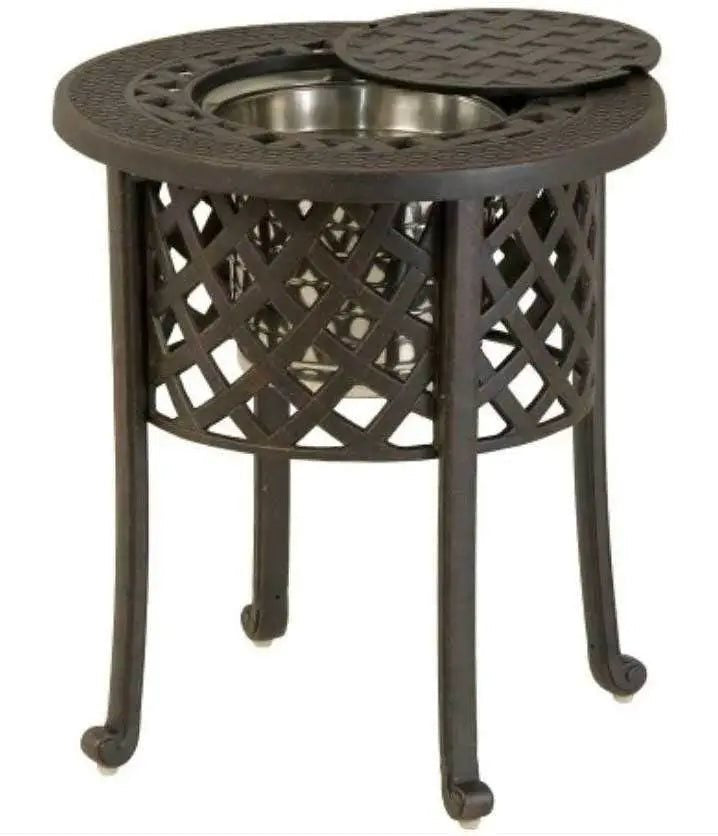 Hanamint Berkshire 20" Round Ice Bucket Side Table (Desert Bronze Finish) image 0