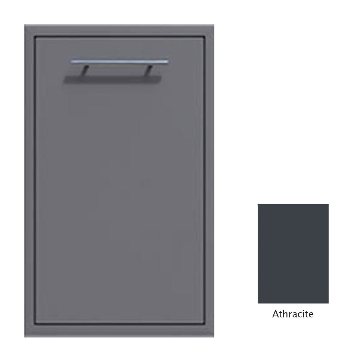 Canyon Series 18"w by 29"h Trash Pullout Drawer Enclosure (Bin Included) In Anthracite - CAN001-F04-Anthracite image 0