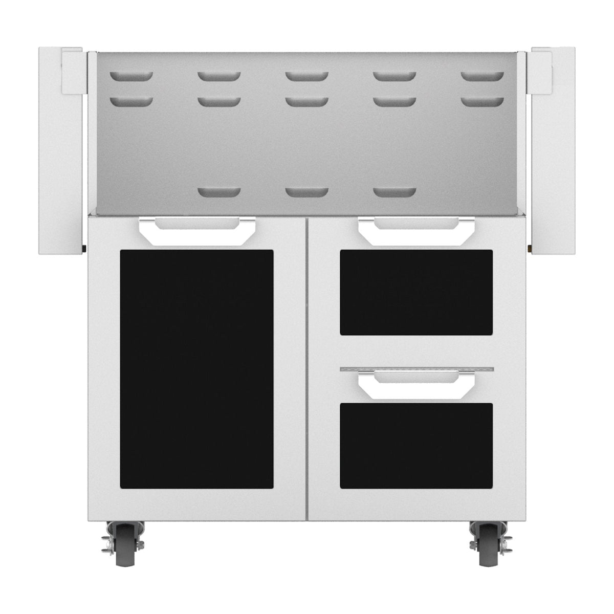 Hestan 30-Inch Double Drawer and Door Grill Cart in Black - GCR30-BK image 0