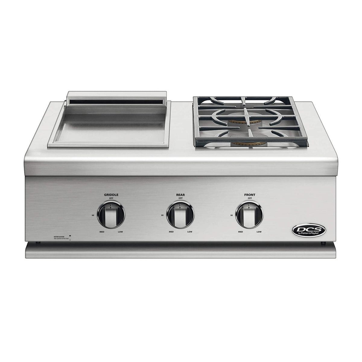 DCS Series 7 30-Inch Built-In Natural Gas Double Side Burner w/ Griddle - BFGC-30BGD-N image 0