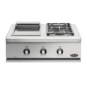 DCS Series 7 30-Inch Built-In Natural Gas Double Side Burner w/ Griddle - BFGC-30BGD-N image 0