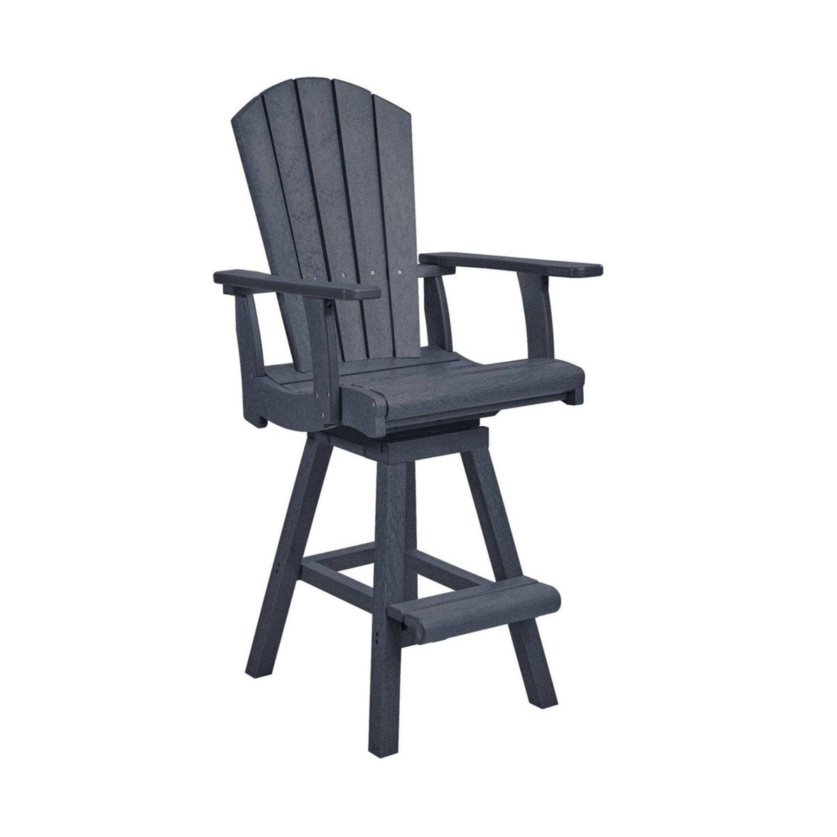 CR Plastic, Swivel Pub Arm Chair Frame, Slate Grey image 0