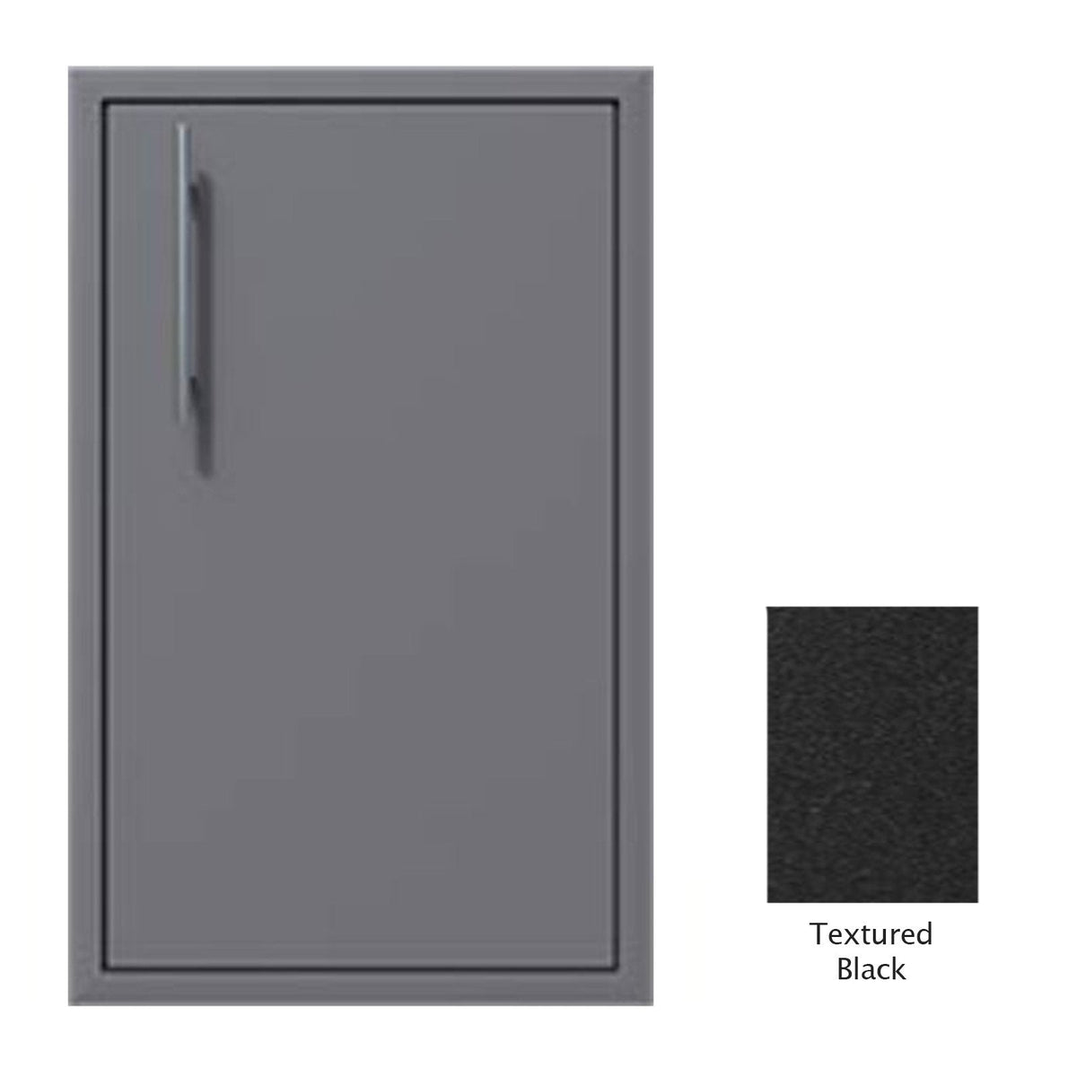 Canyon Series 18"w by 29"h Single Door Enclosure w/ Adj. Shelf (Right Hinge) In Textured Black - CAN001-F01-RghtHng-TexturedBlack image 0