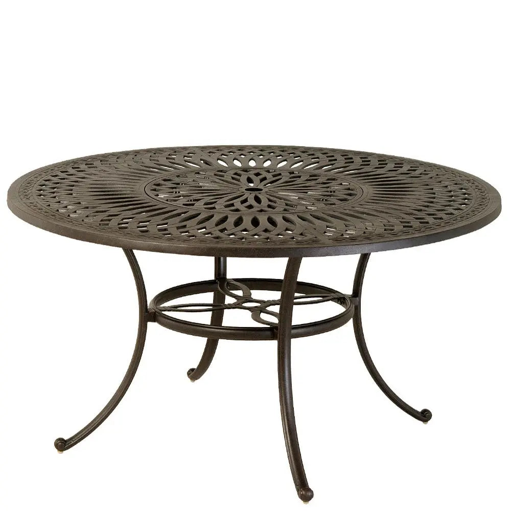 Hanamint Mayfair 54" Round Dining Table with Inlaid Lazy Susan image 0
