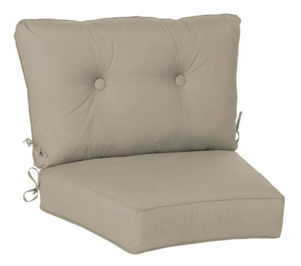 Casual Cushion Estate Series Deep Seating Curved Cushion in Stone Linen image 0