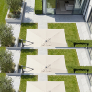 Challenger T2  3.5m x 2.6m Rectangular Cantilever Parasol in Champagne with 90kg Granite Base image 1