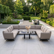 Como U-Shape Corner Sofa Set with Altura Rising Table in Truffle image 0