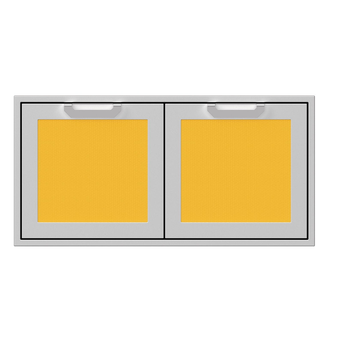 Hestan 42-Inch Double Access Door Double Access Door Propane Tank and Storage Cabinet w/ Recessed Marquise Accent Panel in Yellow - AGSD42-YW image 0