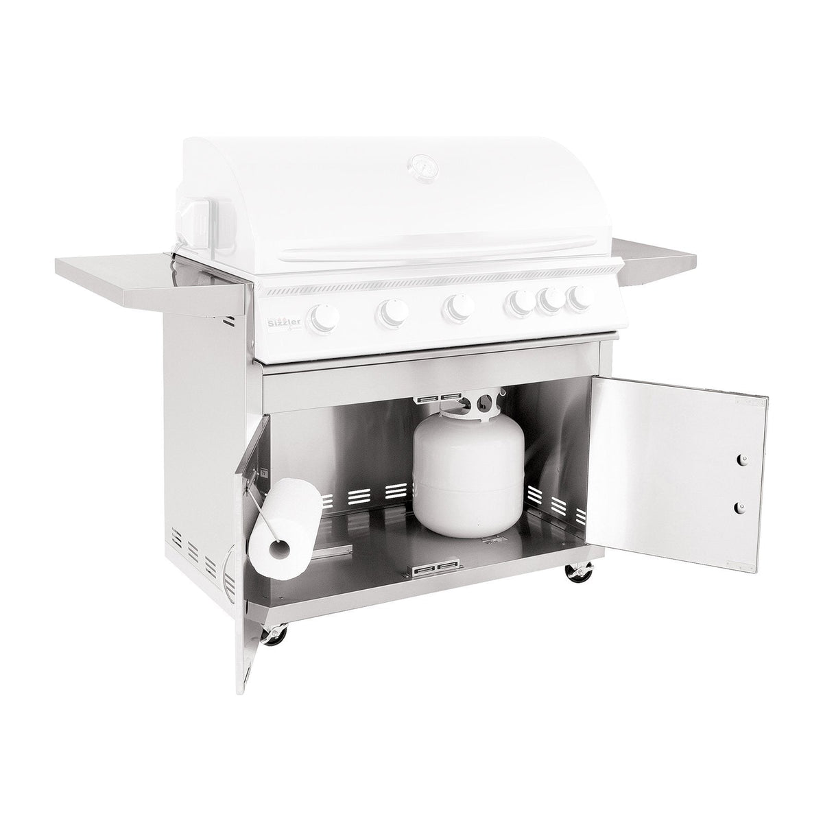 Summerset Stainless Steel Cart for 40-Inch Sizzler and Sizzler Pro Grills (Cart Only) - CART-SIZ40 image 0