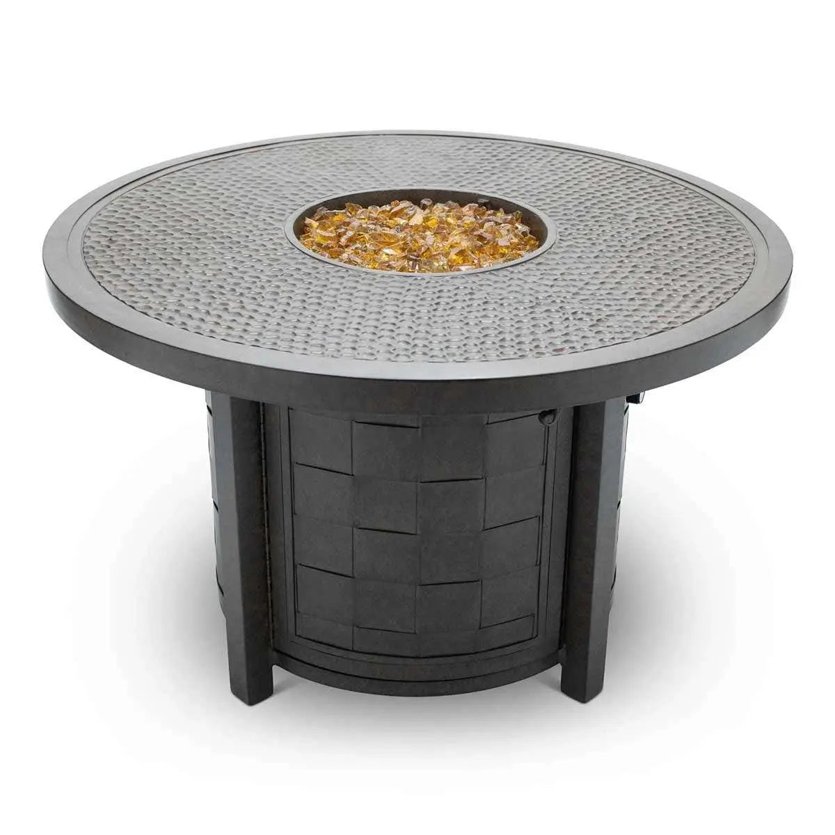 Castelle Classical 40" Round Fire Pit with Forged Top and Antique Dark Rum Finish image 0