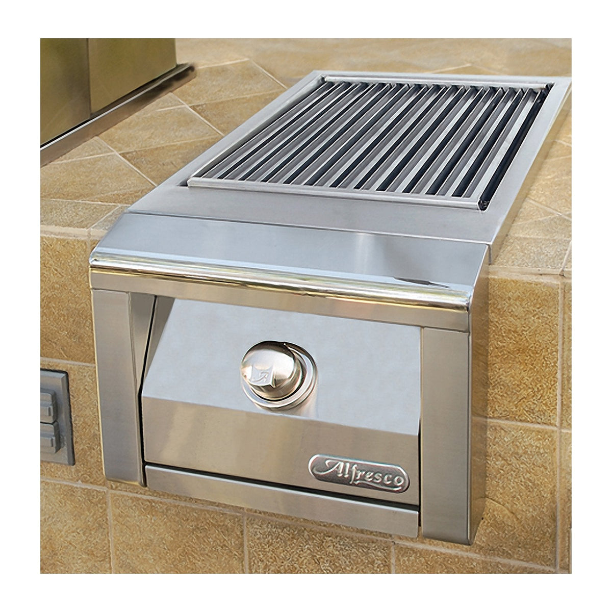 Alfresco 14-Inch Natural Gas Built-In Single Sear Zone Side Burner - AXESZ-NG image 0