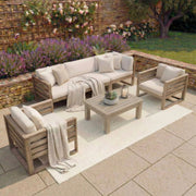 Andora 3 Seat Sofa Set with Coffee Table/Footstool in Weathered Brown image 0