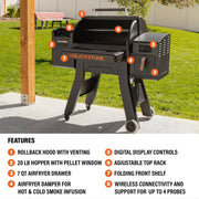 900 Pellet Grill Airfryer Combo image 3