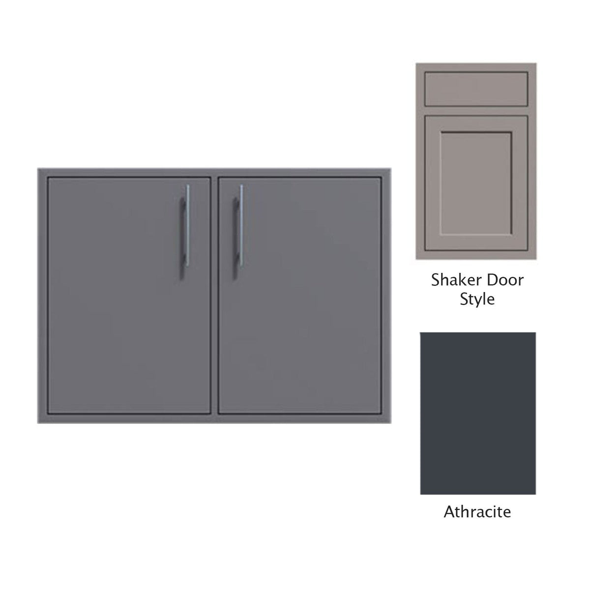 Canyon Series Shaker Style 40"w by 29"h Double Access Door In Anthracite - CAN014-F02-Shaker-Anthracite image 0