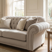 Chesterfield 2 Seat Sofa in Warm Grey image 1