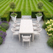 Cloverly 8 Seat Dining Set with Ravona Extending Table in Latte image 1