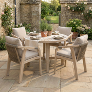 Quay 4 Seat Round Dining Set in Mocha image 1