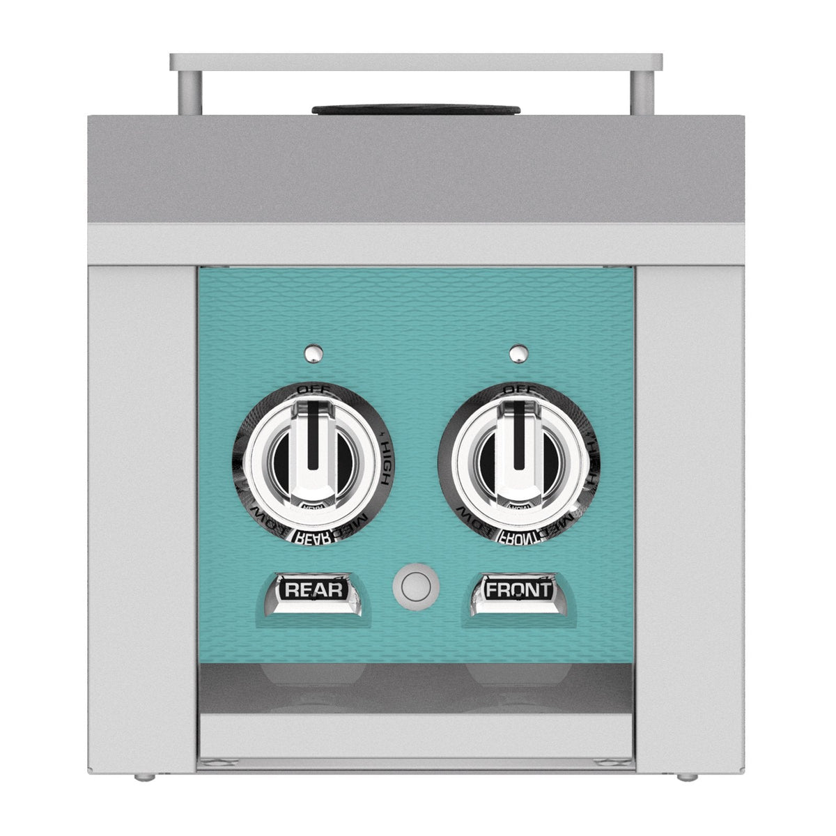 Hestan 12-Inch Propane Gas Built-In/Cart Mounted Double Side Burner in Turquoise - AGB122-LP-TQ image 0