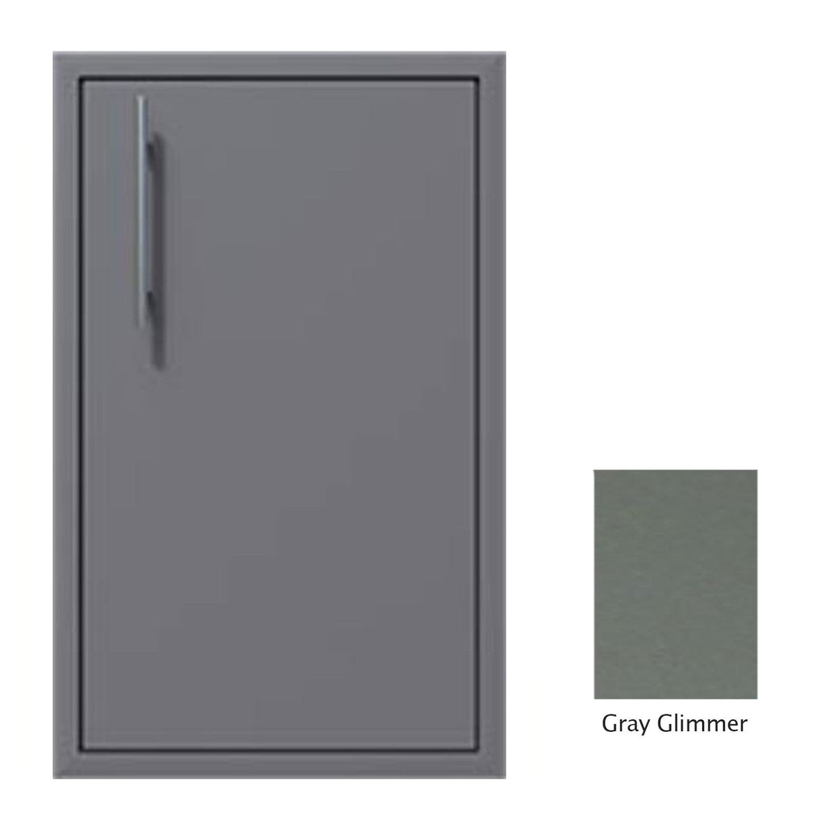 Canyon Series 18"w by 29"h Single Door Enclosure w/ Adj. Shelf (Right Hinge) In Grey Glimmer - CAN001-F01-RghtHng-TexturedGreyGlimmer image 0
