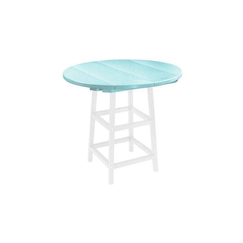 CR Plastic 40" Round Pub TABLE TOP ONLY in Aqua image 0