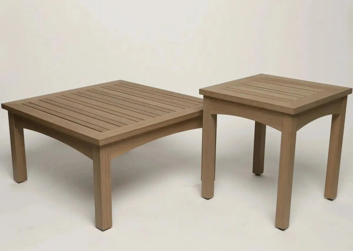 Local Special, Klaussner Delray Square Cocktail Table and End Table in Dune, SOLD AS-IS, No warranty image 0