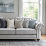Chesterfield 2 Seat Velvet Sofa in Feather Grey image 1