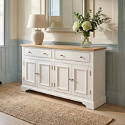Amberley Large 4 Door 2 Drawers Sideboard in Warm White image 0