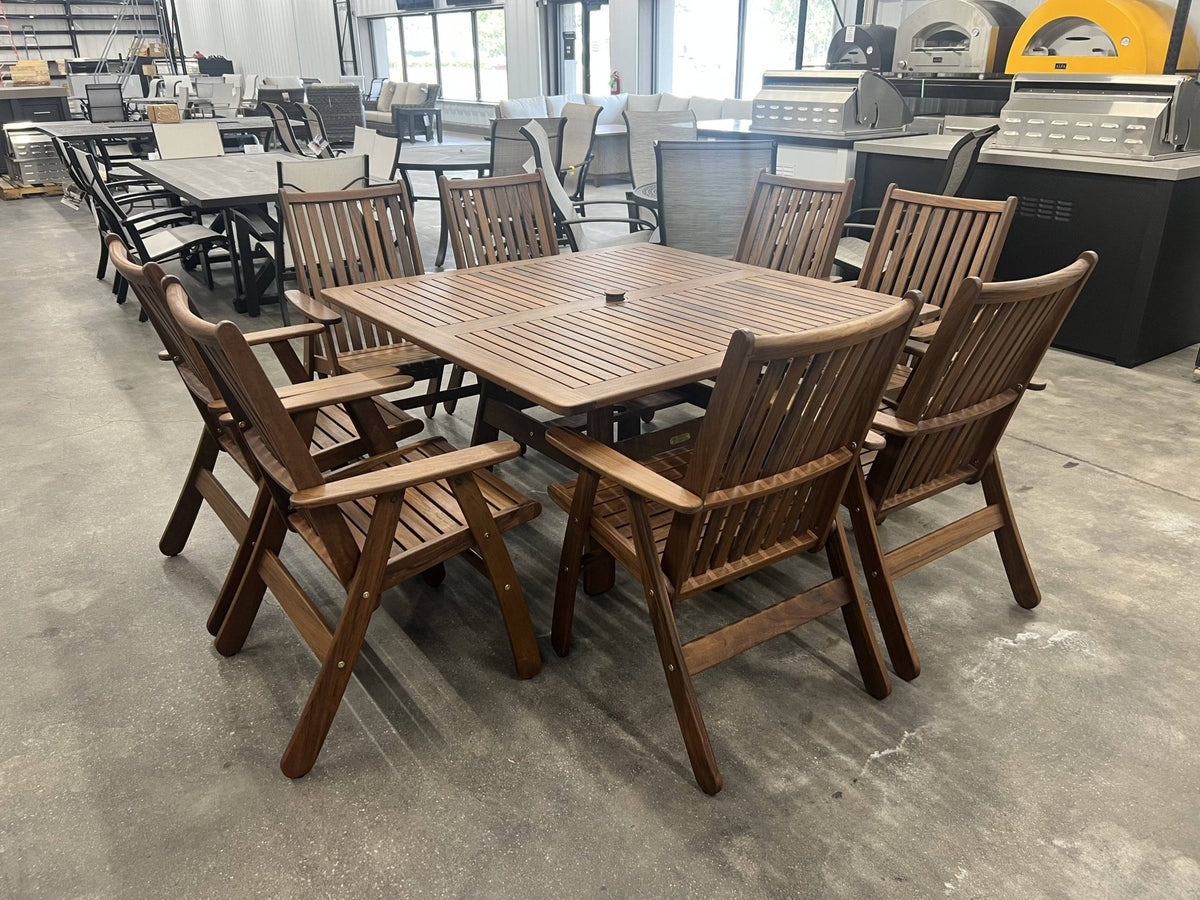 Local Special: Jensen 53" Square Beechworth Dining Table with 8 Governor Dining Chairs image 0