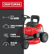 Craftsman 30″ 10.5 HP 344cc 6-Speed Riding Lawn Mower image 3