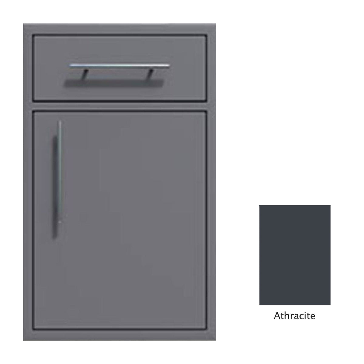 Canyon Series 24"w by 29"h Single Door, Drawer Enclosure w/ Adj. Shelf (Right Hinge) In Anthracite - CAN005-F01-RghtHng-Anthracite image 0