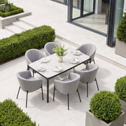 Kai 6 Seat Rectangular Dining Set in Light Grey image 0