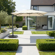 Challenger T2  3.5m x 2.6m Rectangular Cantilever Parasol in Champagne with 90kg Granite Base image 0