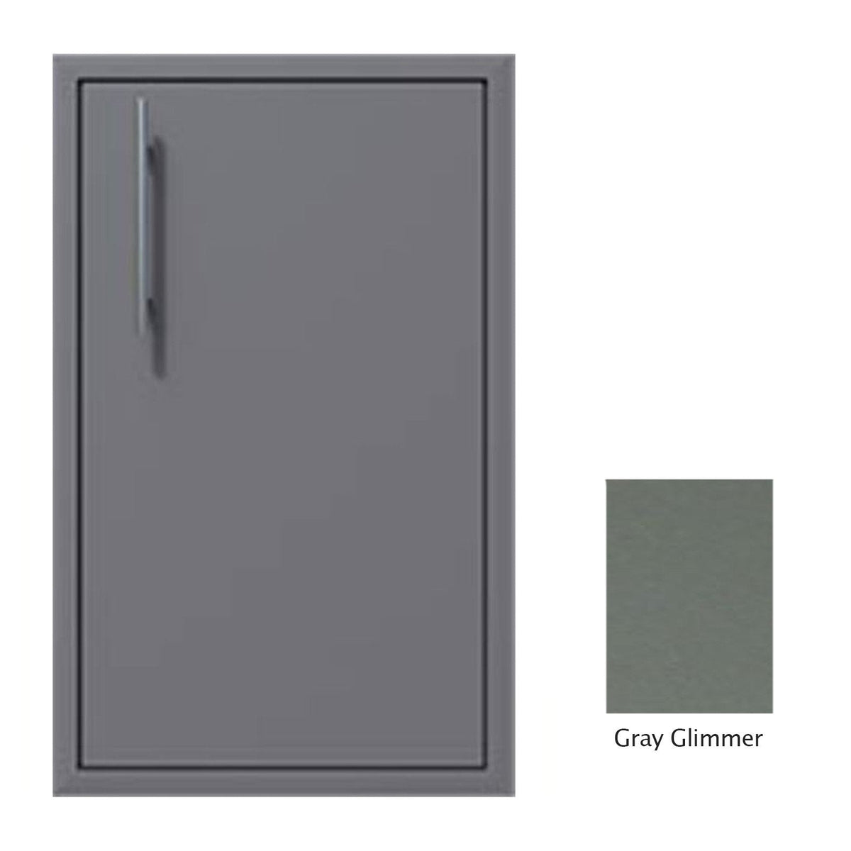 Canyon Series 24"w by 29"h Single Door Enclosure w/ Adj. Shelf (Right Hinge) In Grey Glimmer - CAN004-F01-RghtHng-TexturedGreyGlimmer image 0
