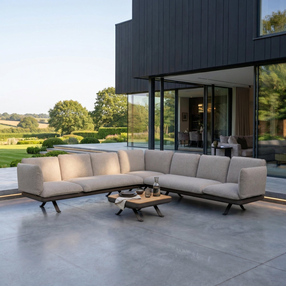 Como Corner Sofa Set in Truffle image 0
