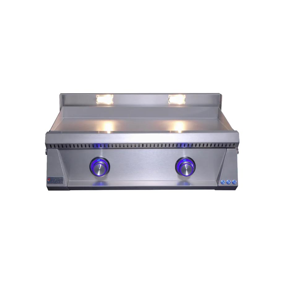 Le Griddle Pro Series 75 - 2 Burner Natural Gas - 3mm Plate WITH INTERIOIR LIGHTS -OML75P3 image 0