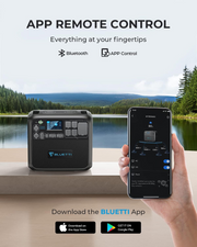 Bluetti Portable Generator 2200W With 350W Solar Panel Included, AC200MAX 2048Wh Solar Generator W/ 4 2200W AC Outlets, Expandable to 8192Wh for Home Backup image 3