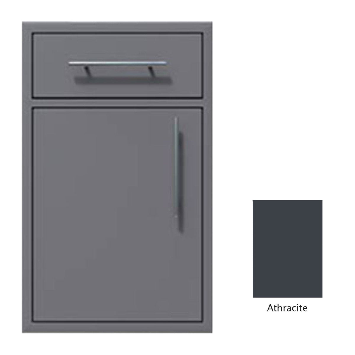Canyon Series 24"w by 29"h Single Door, Drawer Enclosure w/ Adj. Shelf (Left Hinge) In Anthracite - CAN005-F01-LftHng-Anthracite image 0