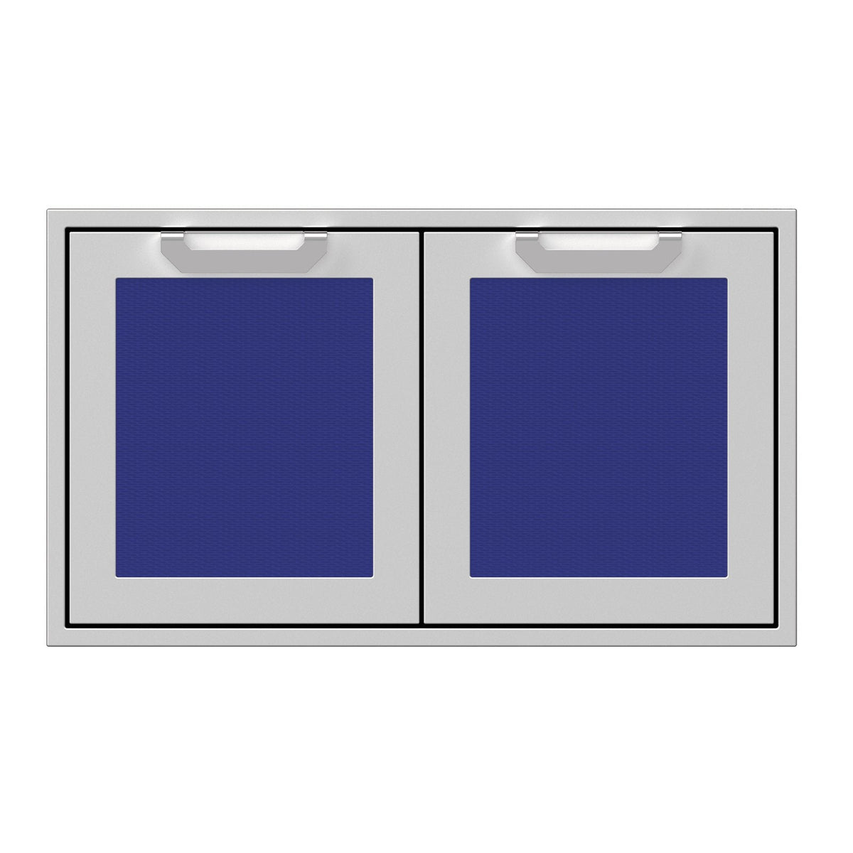 Hestan 36-Inch Double Access Door Propane Tank and Storage Cabinet w/ Recessed Marquise Accent Panel in Blue - AGSD36-BU image 0